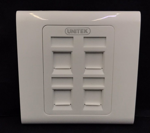 T014A 4port Ethernet wall plate 86x86mm